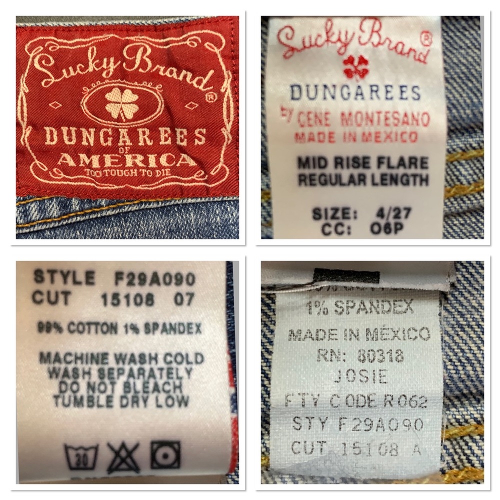 Lucky Brand Dungarees Josie Mid Rise Flare Jeans 4 - Picture 5 of 6